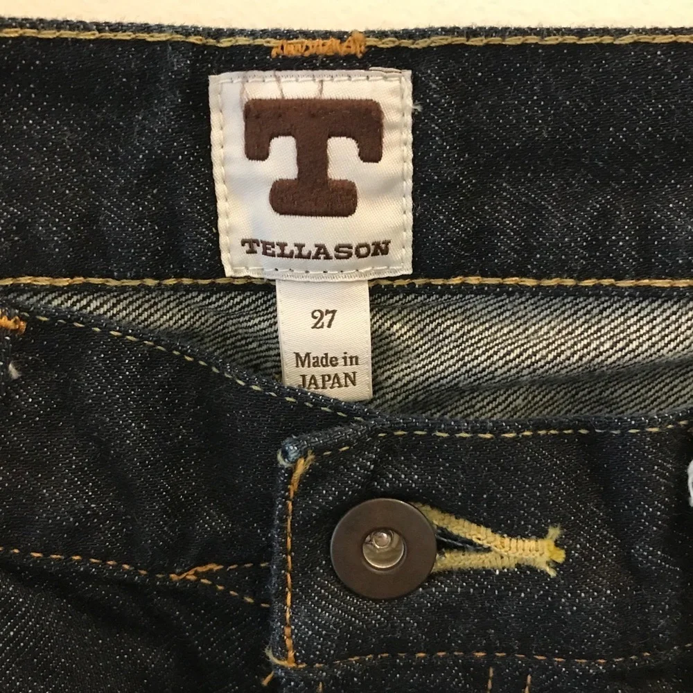 Tellason Selvedge Jeans Dark Wash 27 31 Men’s blue